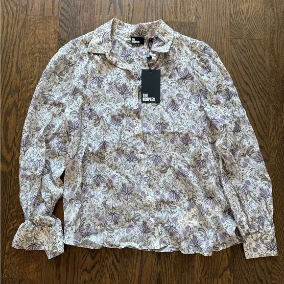 NWT The Kooples Button Down Blouse Size 0